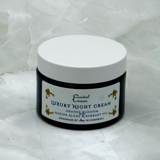 Luxury Night Cream, Orange Blossom with Marine Algae & Barbary Fig - 50ml Glass Jar