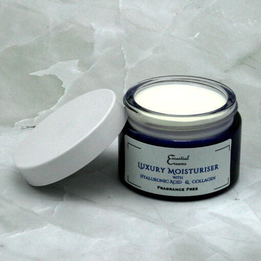 Luxury Moisturiser with Hyaluronic Acid & Collagen Fragrance Free - 50ml Glass Jar