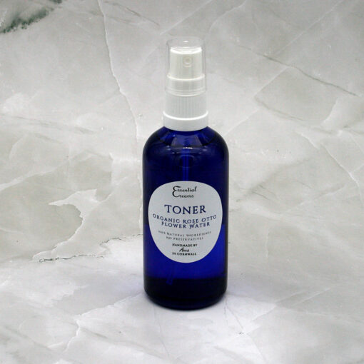 Toner with Organic Rose Otto Flower Water - 100ml Spray Bottle