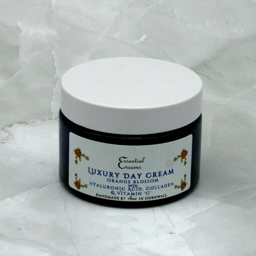 Luxury Day Cream, Orange Blossom with Hyaluronic Acid, Collagen & Vitamin C - 50ml Glass Jar