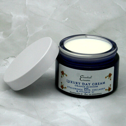 Luxury Day Cream, Orange Blossom with Hyaluronic Acid, Collagen & Vitamin C- 50ml Glass Jar